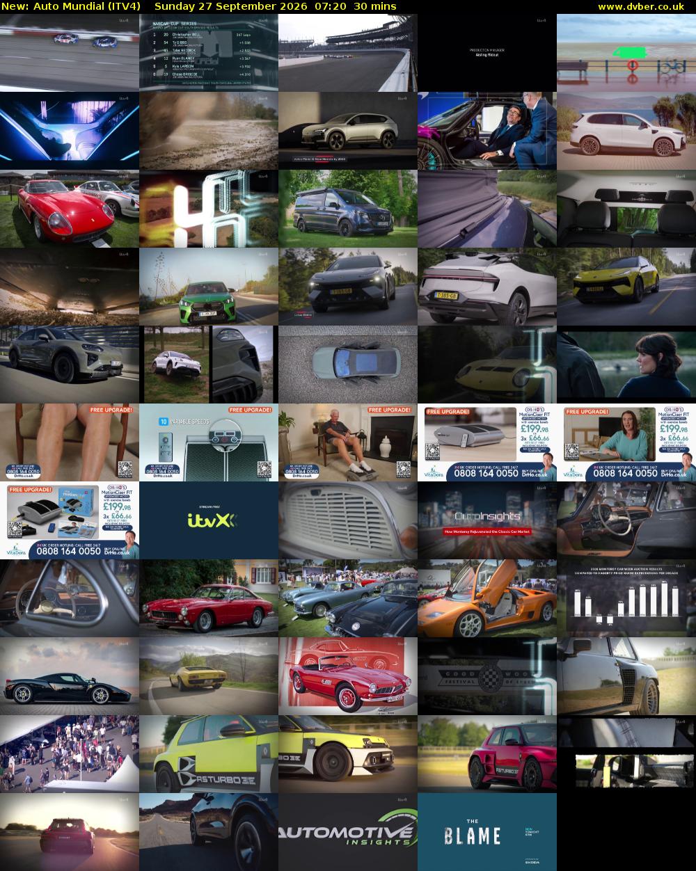 Auto Mundial (ITV4) Sunday 27 September 2026 07:20 - 07:50