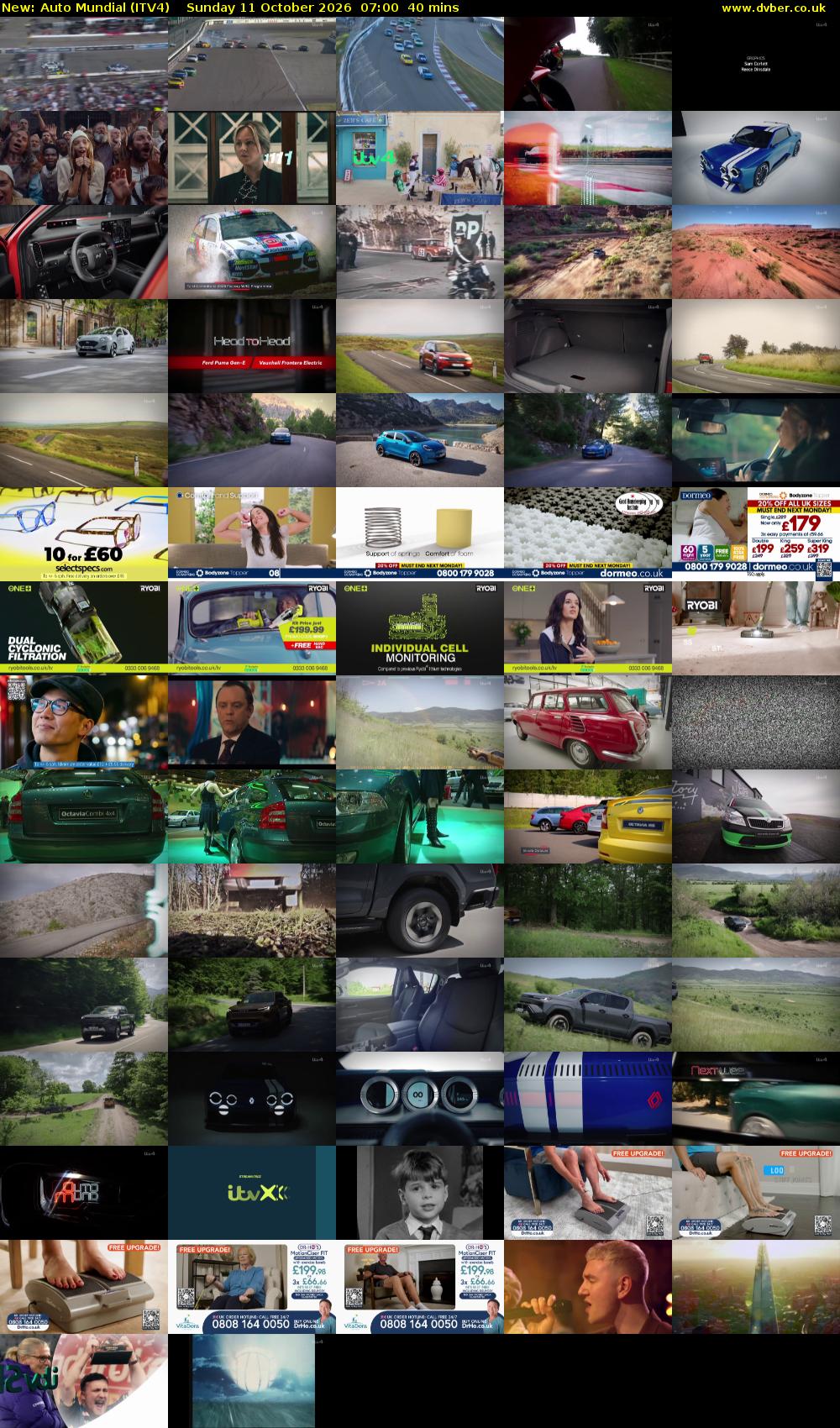 Auto Mundial (ITV4) Sunday 11 October 2026 07:00 - 07:40