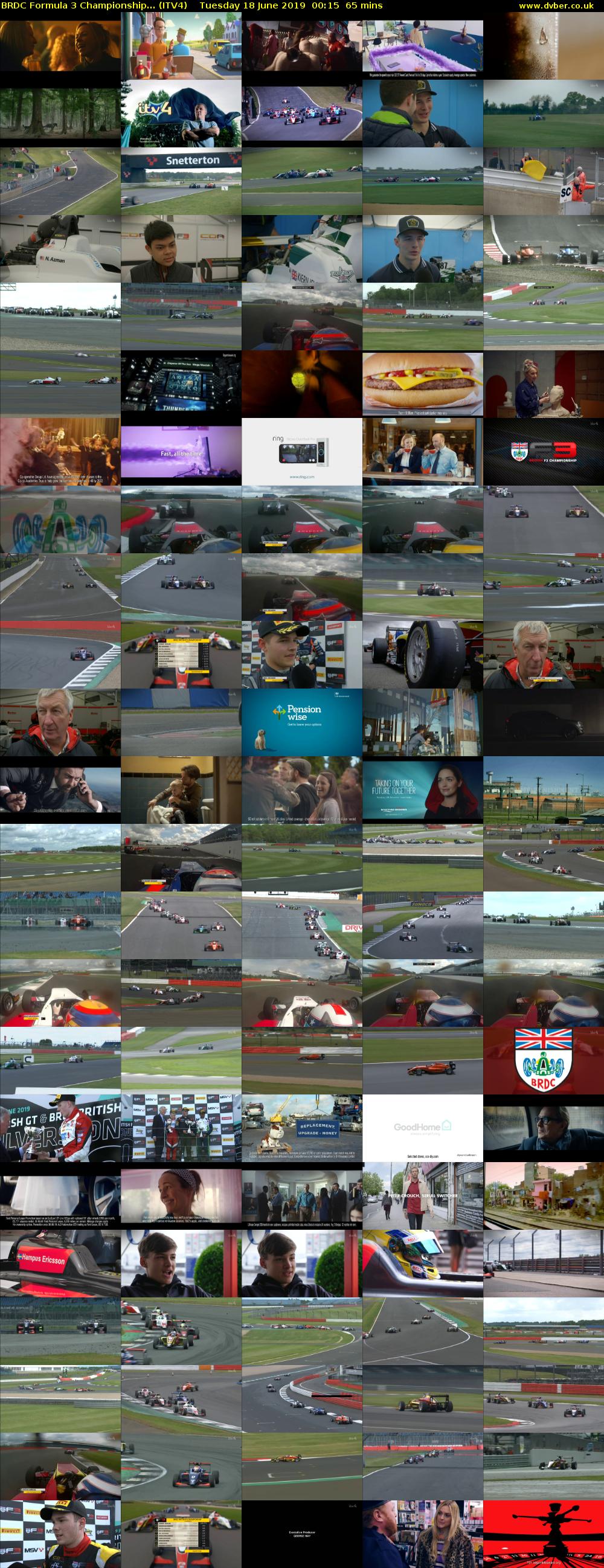 BRDC Formula 3 Championship... (ITV4) Tuesday 18 June 2019 00:15 - 01:20