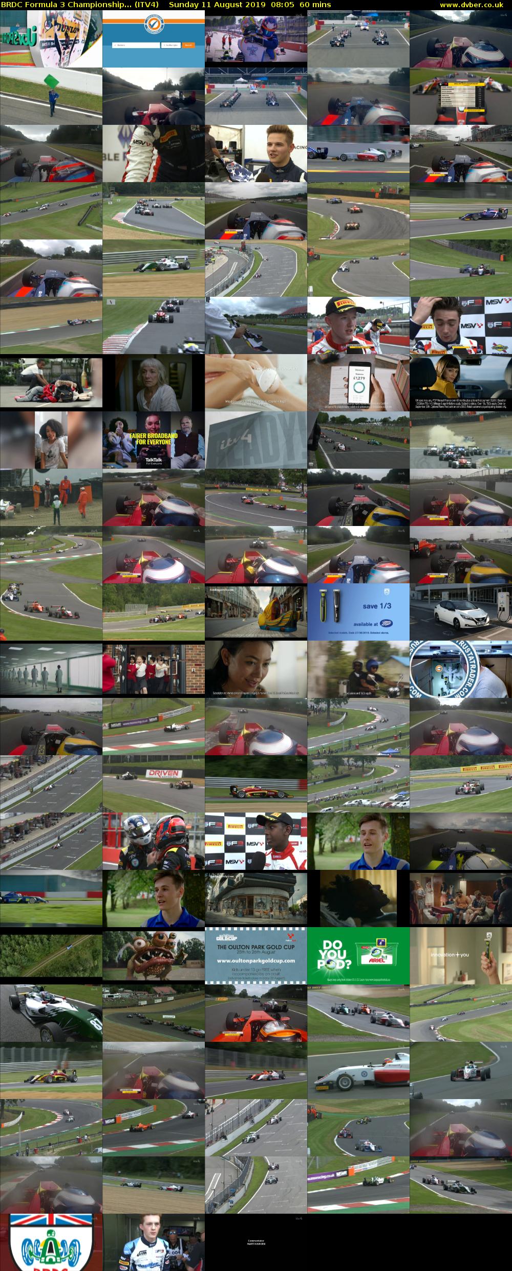 BRDC Formula 3 Championship... (ITV4) Sunday 11 August 2019 08:05 - 09:05