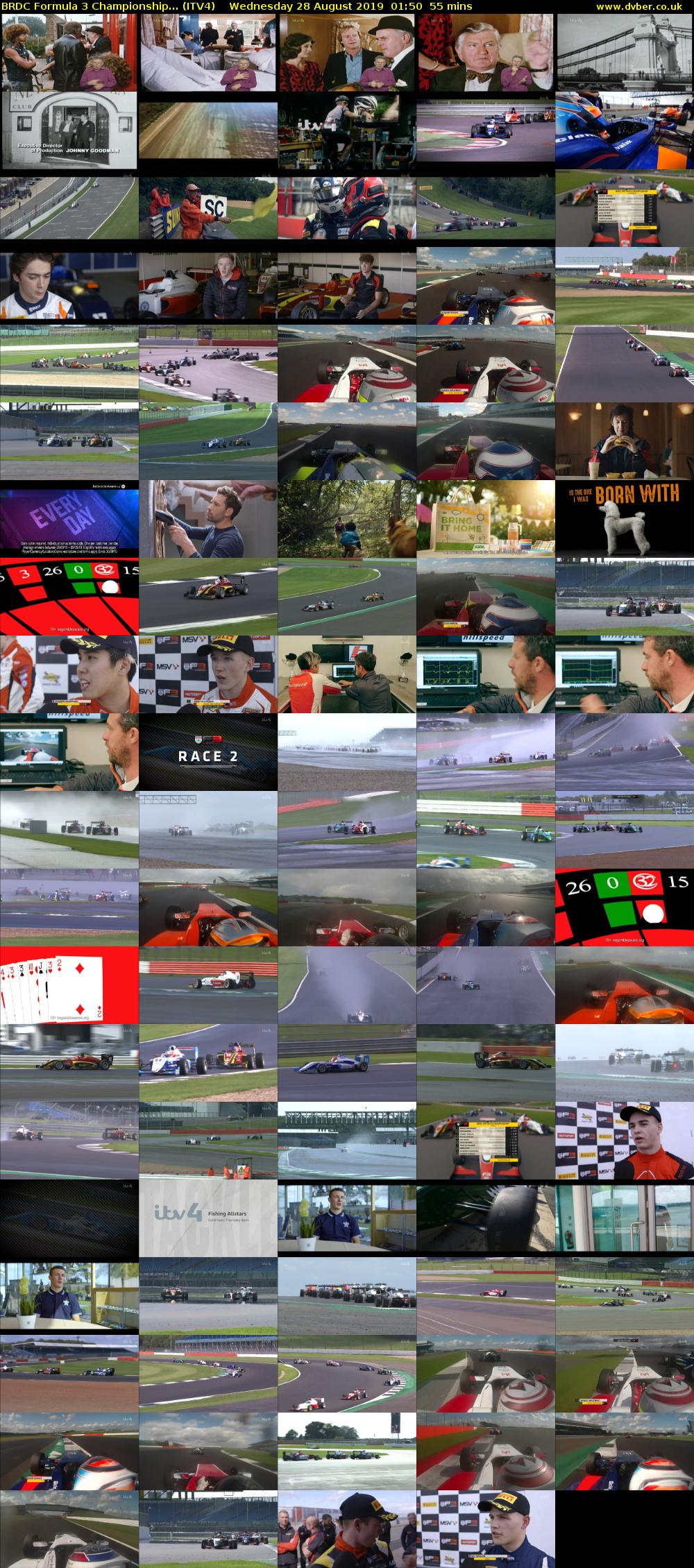 BRDC Formula 3 Championship... (ITV4) Wednesday 28 August 2019 01:50 - 02:45