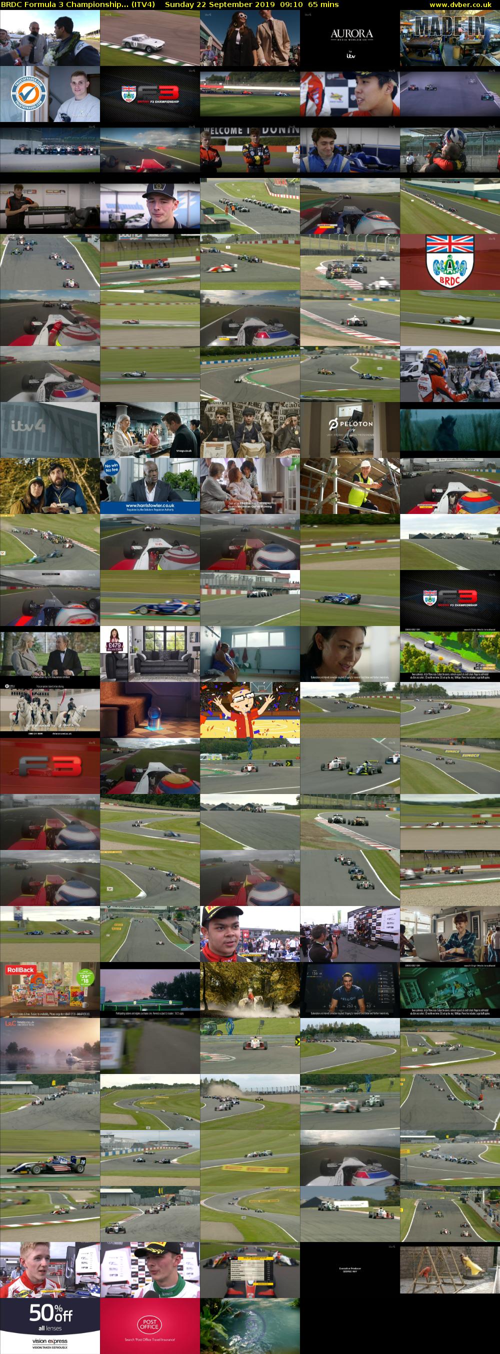 BRDC Formula 3 Championship... (ITV4) Sunday 22 September 2019 09:10 - 10:15