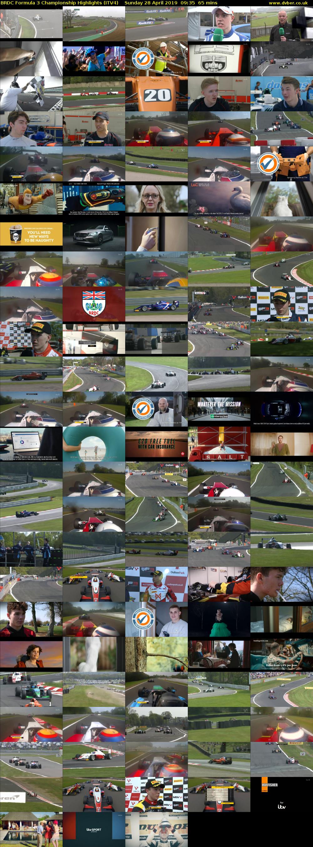 BRDC Formula 3 Championship Highlights (ITV4) Sunday 28 April 2019 09:35 - 10:40