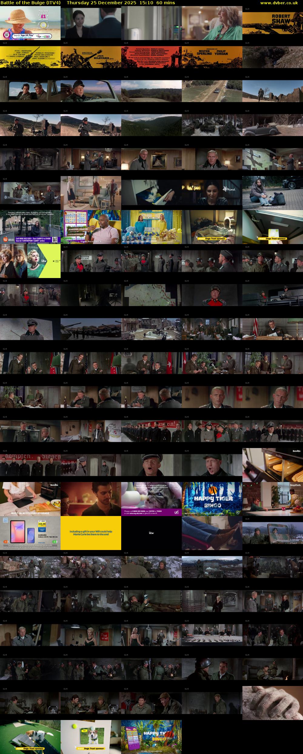 Battle of the Bulge (ITV4) Thursday 25 December 2025 15:10 - 16:10