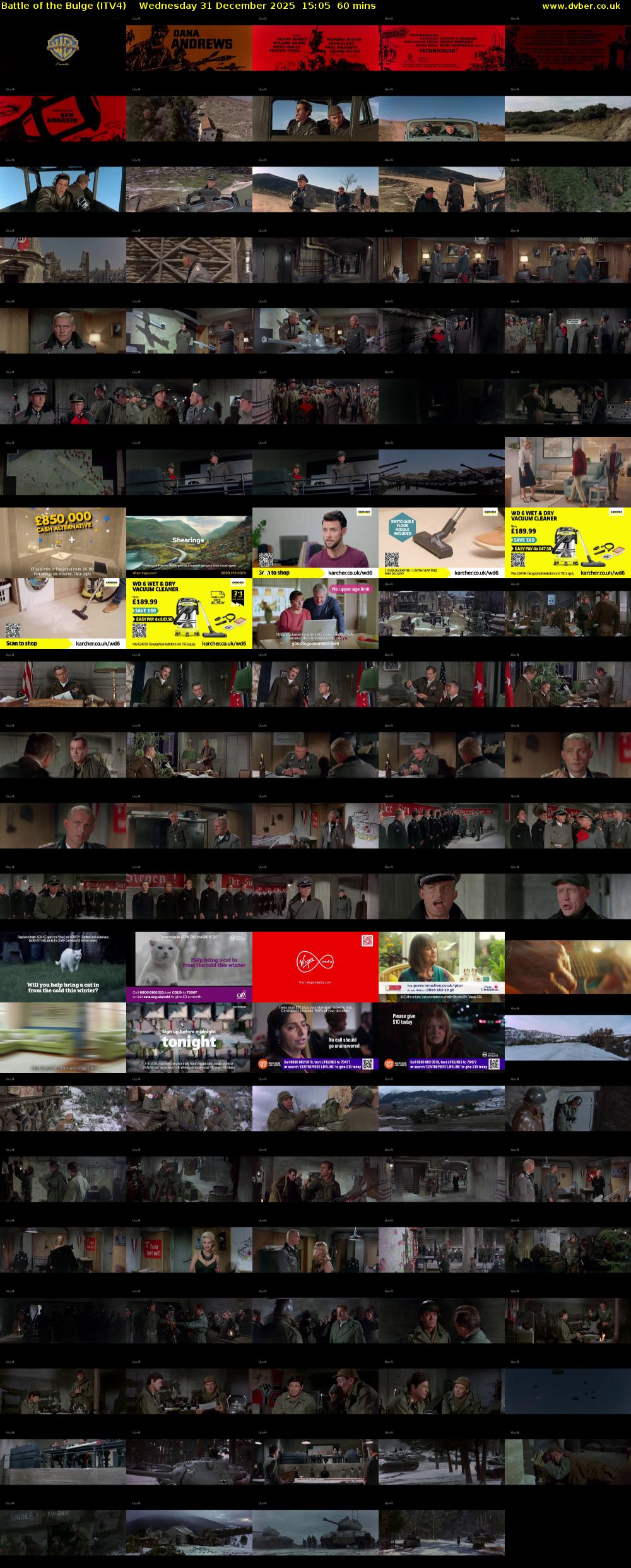 Battle of the Bulge (ITV4) Wednesday 31 December 2025 15:05 - 16:05
