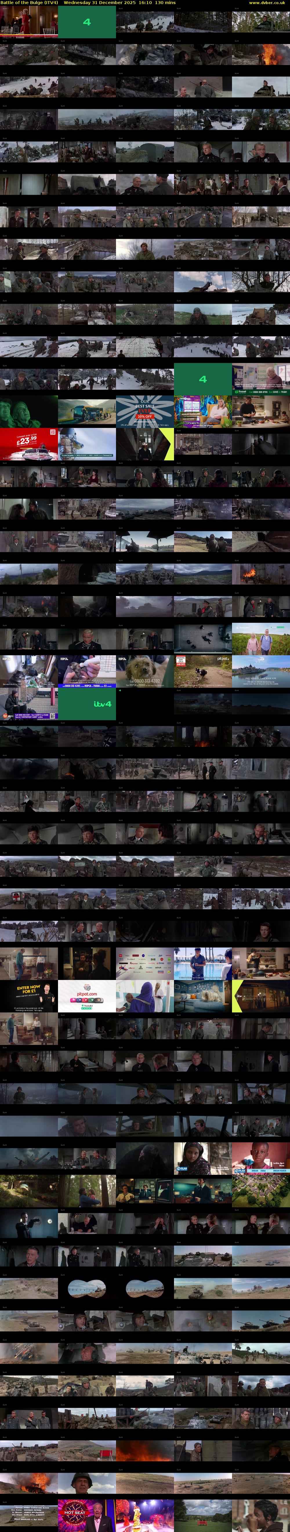 Battle of the Bulge (ITV4) Wednesday 31 December 2025 16:10 - 18:20