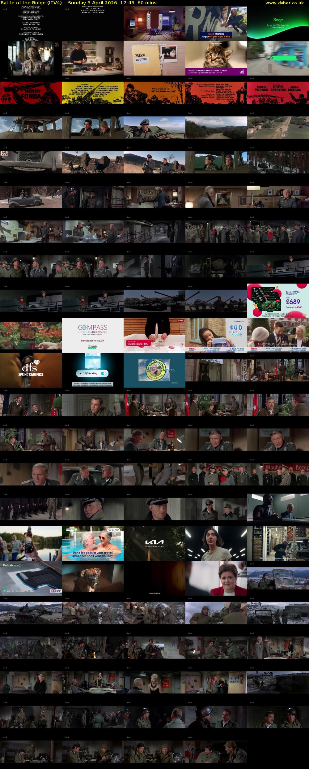 Battle of the Bulge (ITV4) Sunday 5 April 2026 17:45 - 18:45