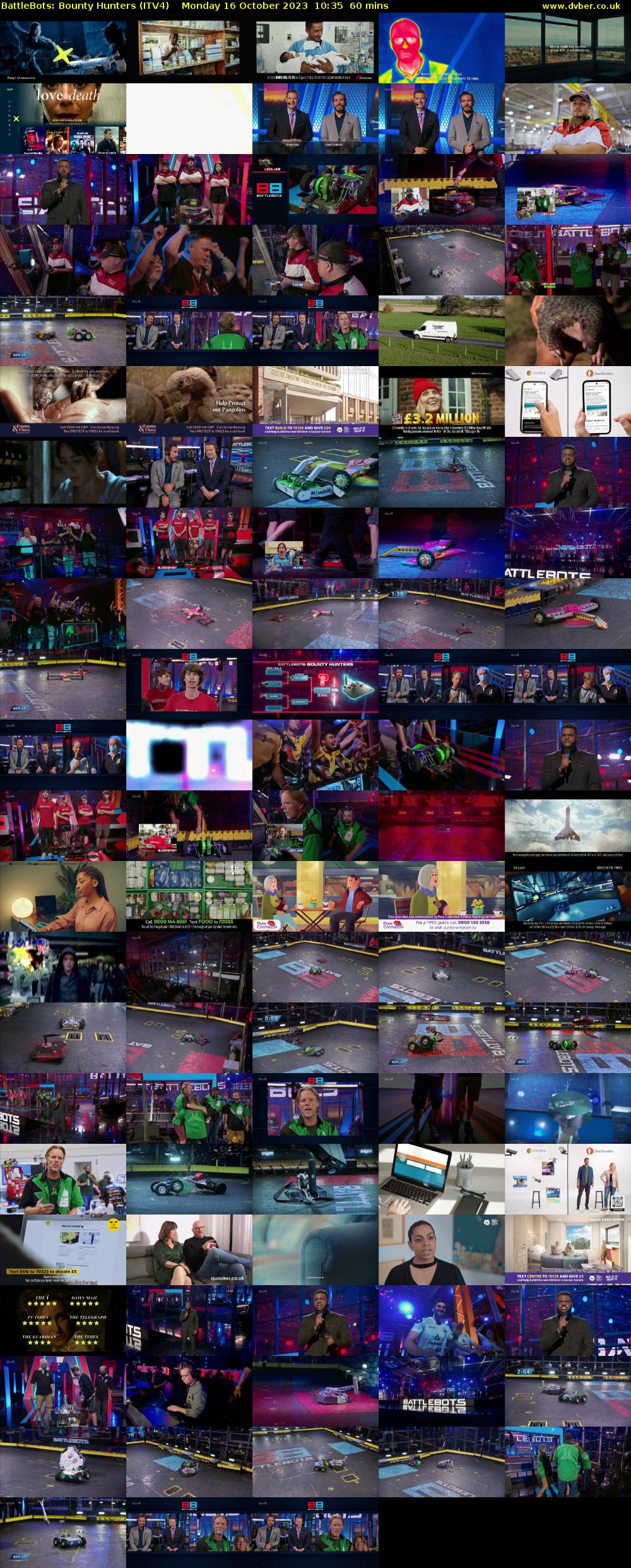 BattleBots: Bounty Hunters (ITV4) Monday 16 October 2023 10:35 - 11:35