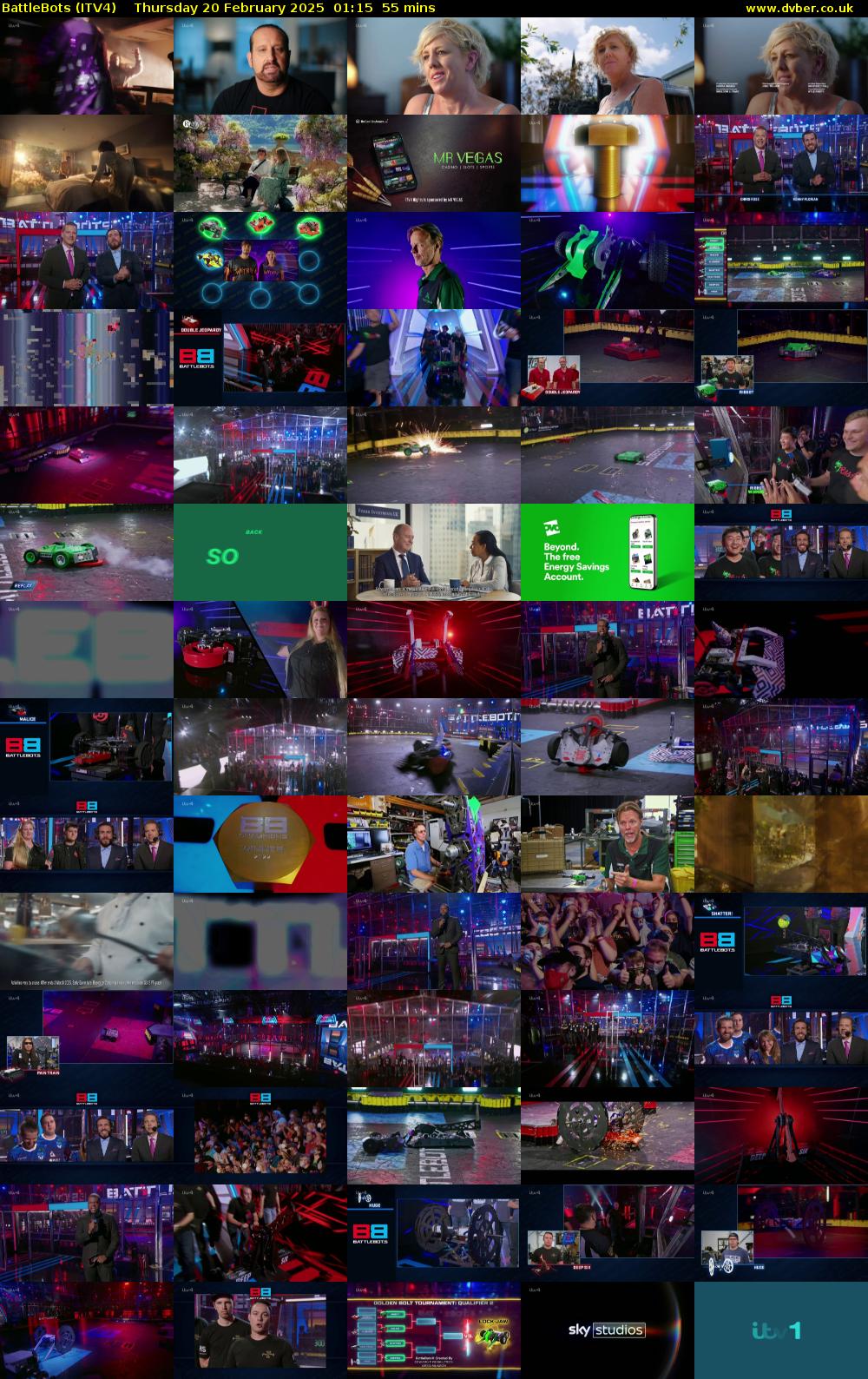 Battlebots (ITV4) Thursday 20 February 2025 01:15 - 02:10