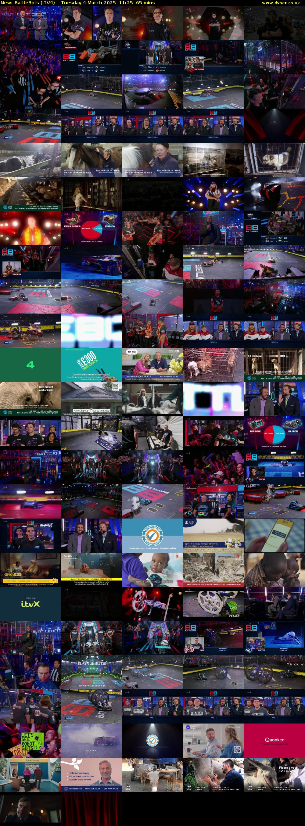Battlebots (ITV4) Tuesday 4 March 2025 11:25 - 12:30