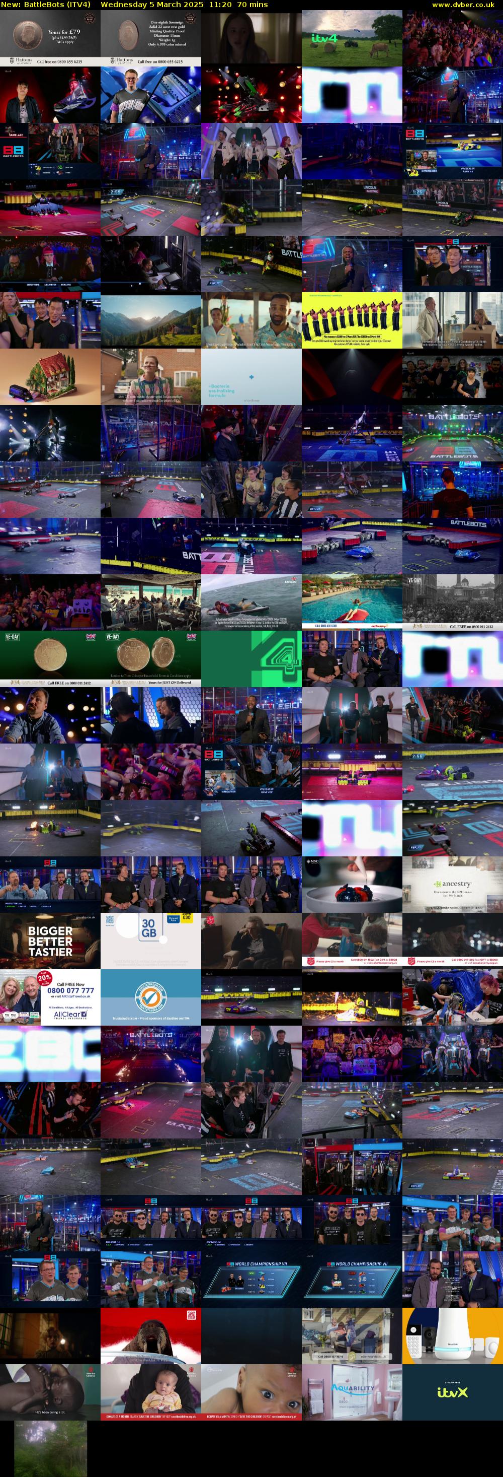 Battlebots (ITV4) Wednesday 5 March 2025 11:20 - 12:30