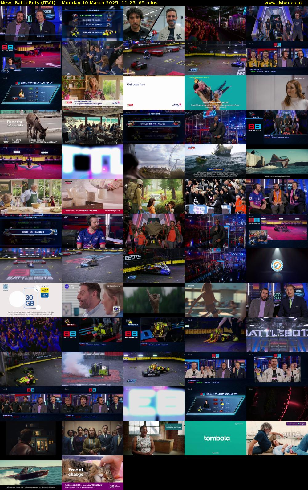 Battlebots (ITV4) Monday 10 March 2025 11:25 - 12:30