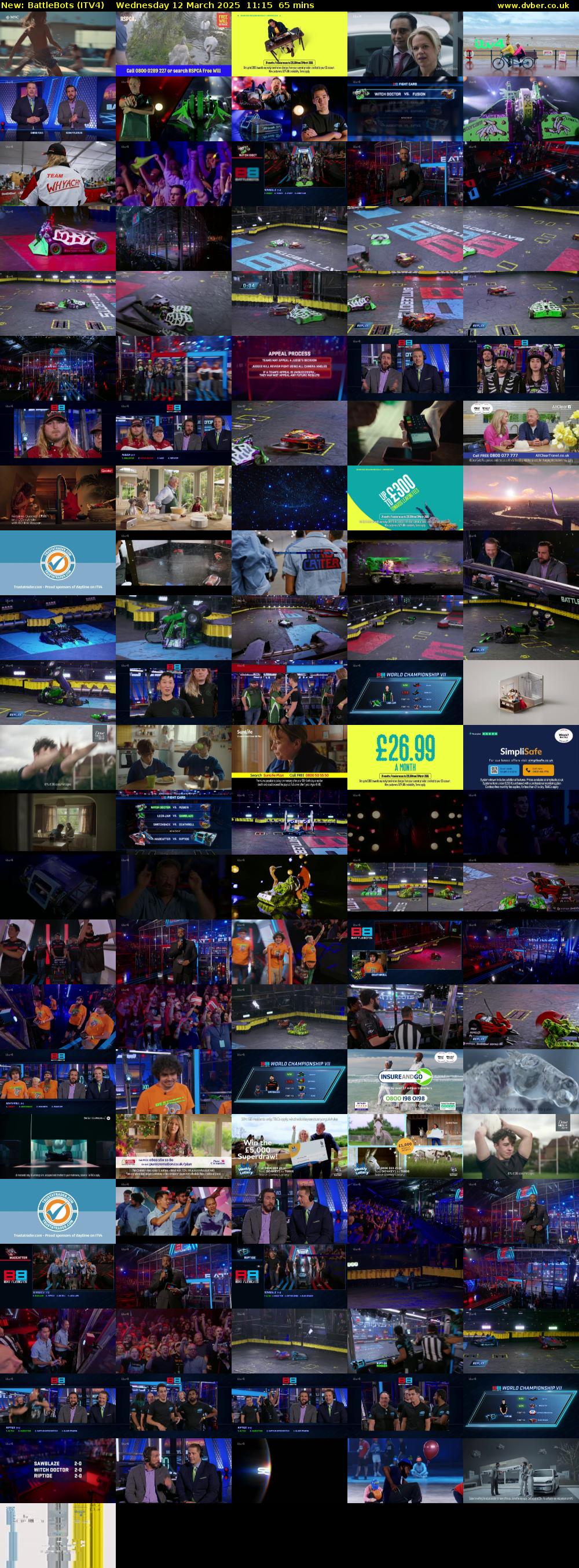 Battlebots (ITV4) Wednesday 12 March 2025 11:15 - 12:20