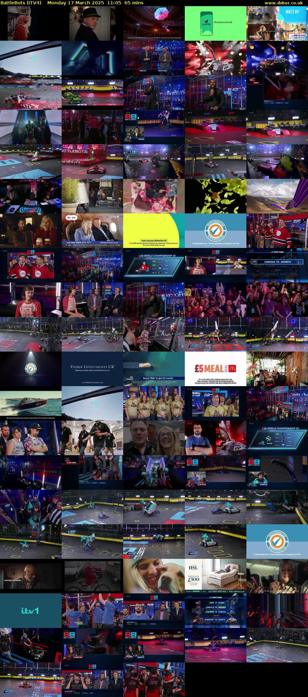 Battlebots (ITV4) Monday 17 March 2025 11:05 - 12:10
