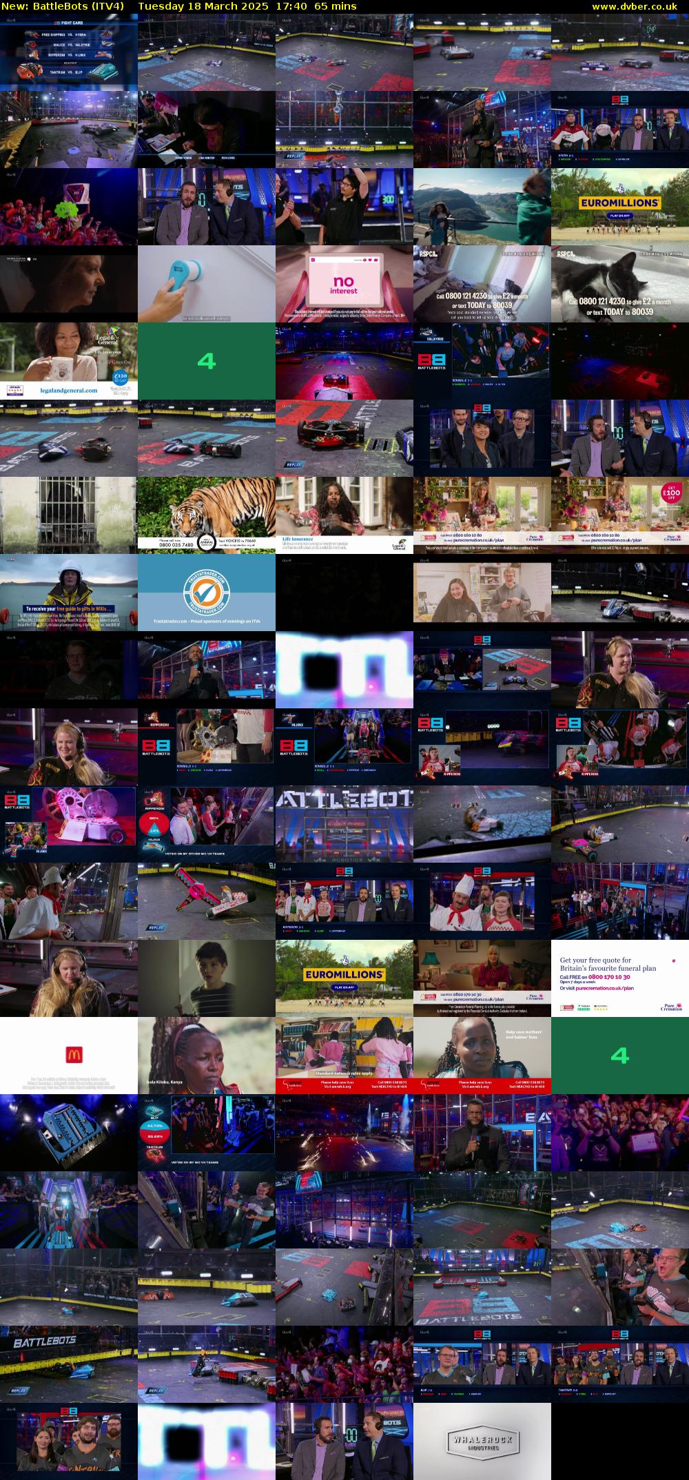 Battlebots (ITV4) Tuesday 18 March 2025 17:40 - 18:45