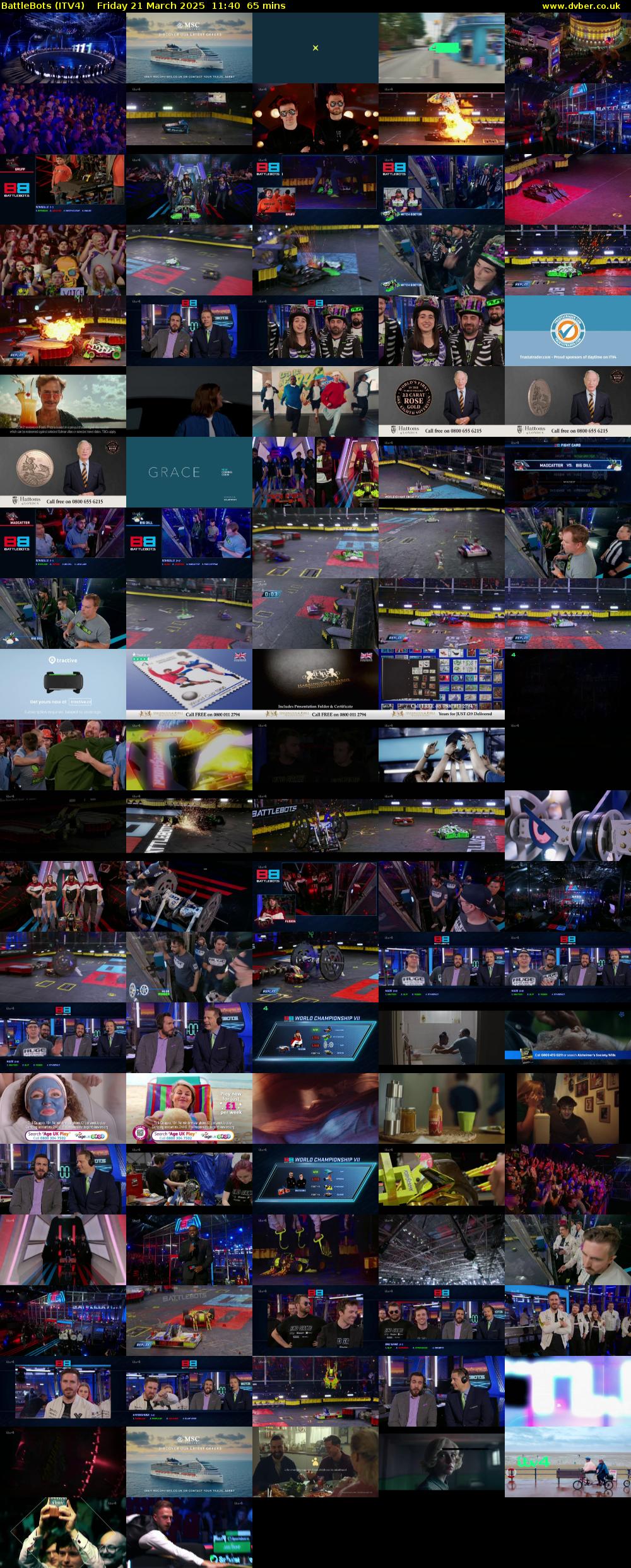 Battlebots (ITV4) Friday 21 March 2025 11:40 - 12:45