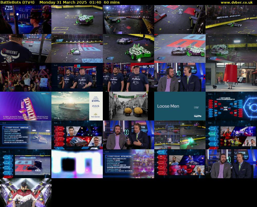 Battlebots (ITV4) Monday 31 March 2025 01:40 - 02:40