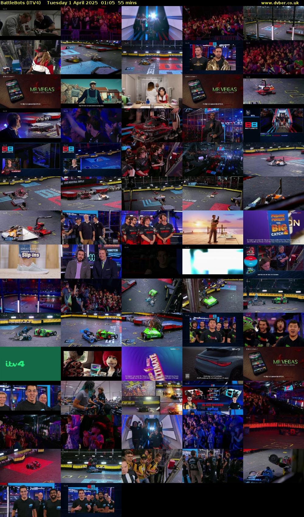 Battlebots (ITV4) Tuesday 1 April 2025 01:05 - 02:00