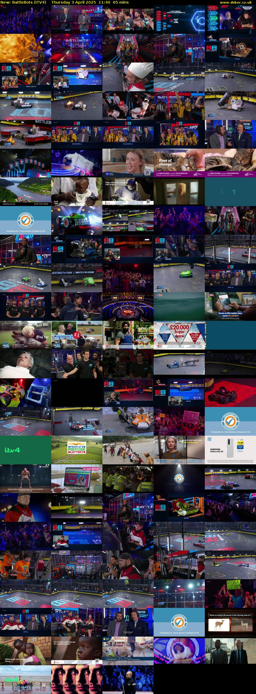 Battlebots (ITV4) Thursday 3 April 2025 11:40 - 12:45