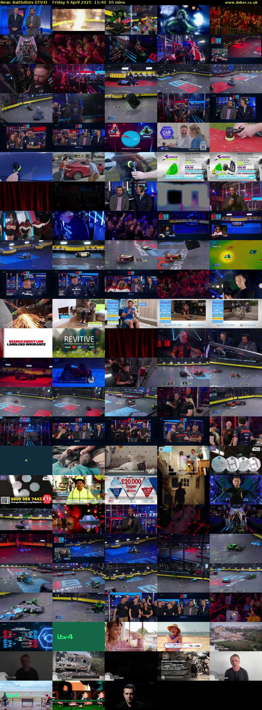 Battlebots (ITV4) Friday 4 April 2025 11:40 - 12:45