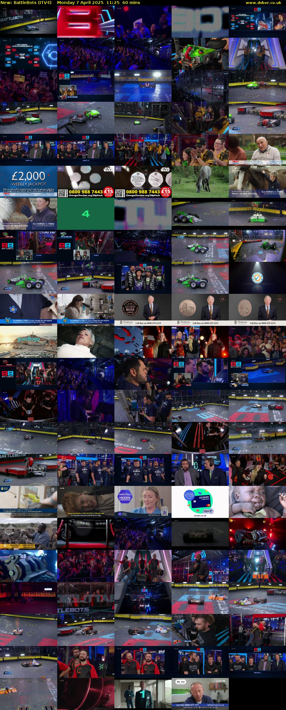 Battlebots (ITV4) Monday 7 April 2025 11:25 - 12:25