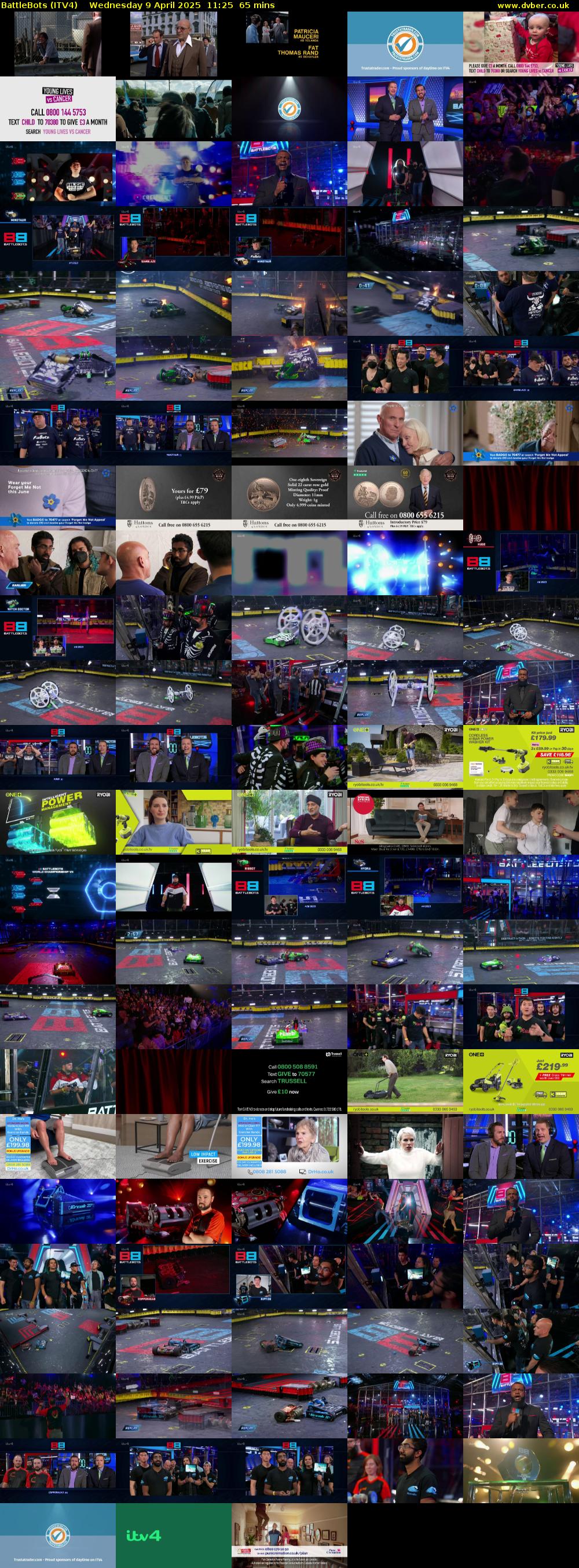 Battlebots (ITV4) Wednesday 9 April 2025 11:25 - 12:30