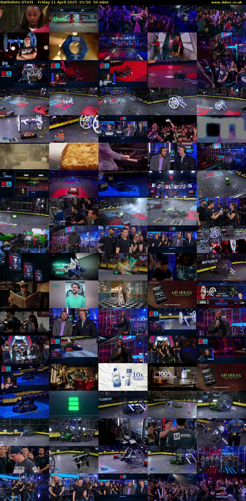 Battlebots (ITV4) Friday 11 April 2025 01:50 - 02:40