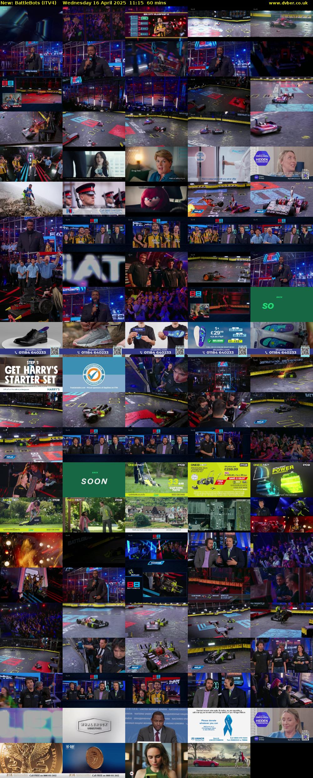 Battlebots (ITV4) Wednesday 16 April 2025 11:15 - 12:15