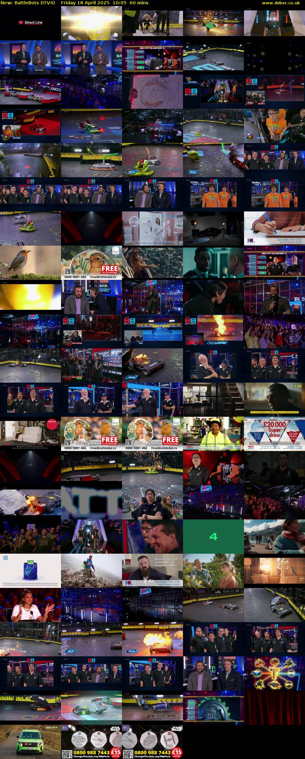 Battlebots (ITV4) Friday 18 April 2025 10:05 - 11:05