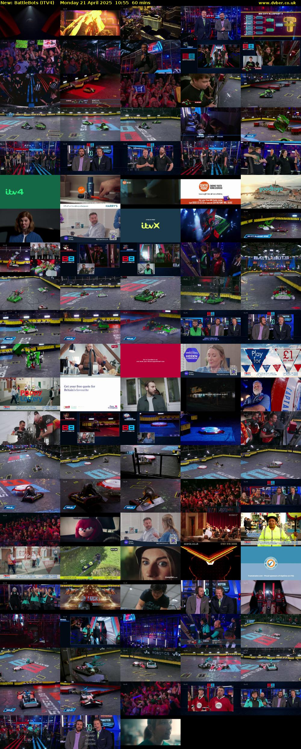 Battlebots (ITV4) Monday 21 April 2025 10:55 - 11:55