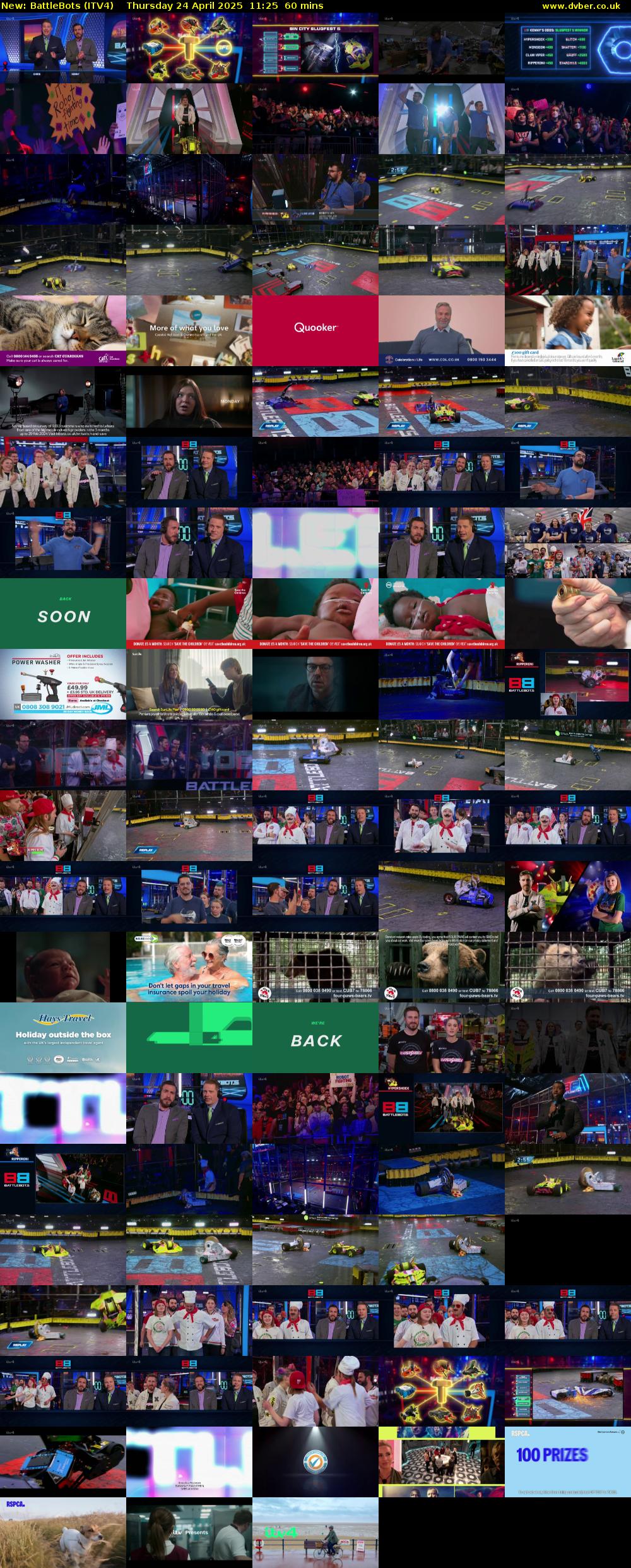 Battlebots (ITV4) Thursday 24 April 2025 11:25 - 12:25