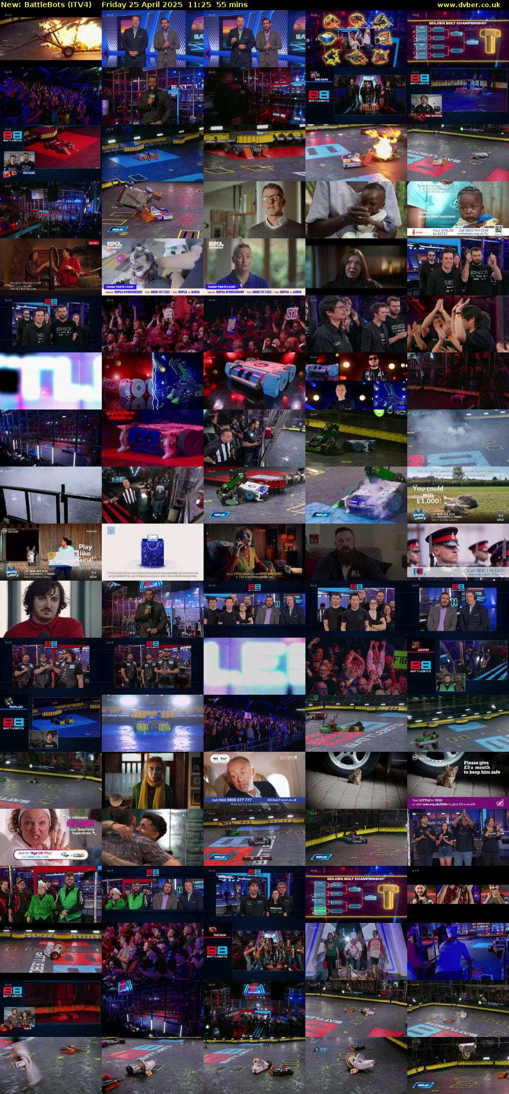 Battlebots (ITV4) Friday 25 April 2025 11:25 - 12:20