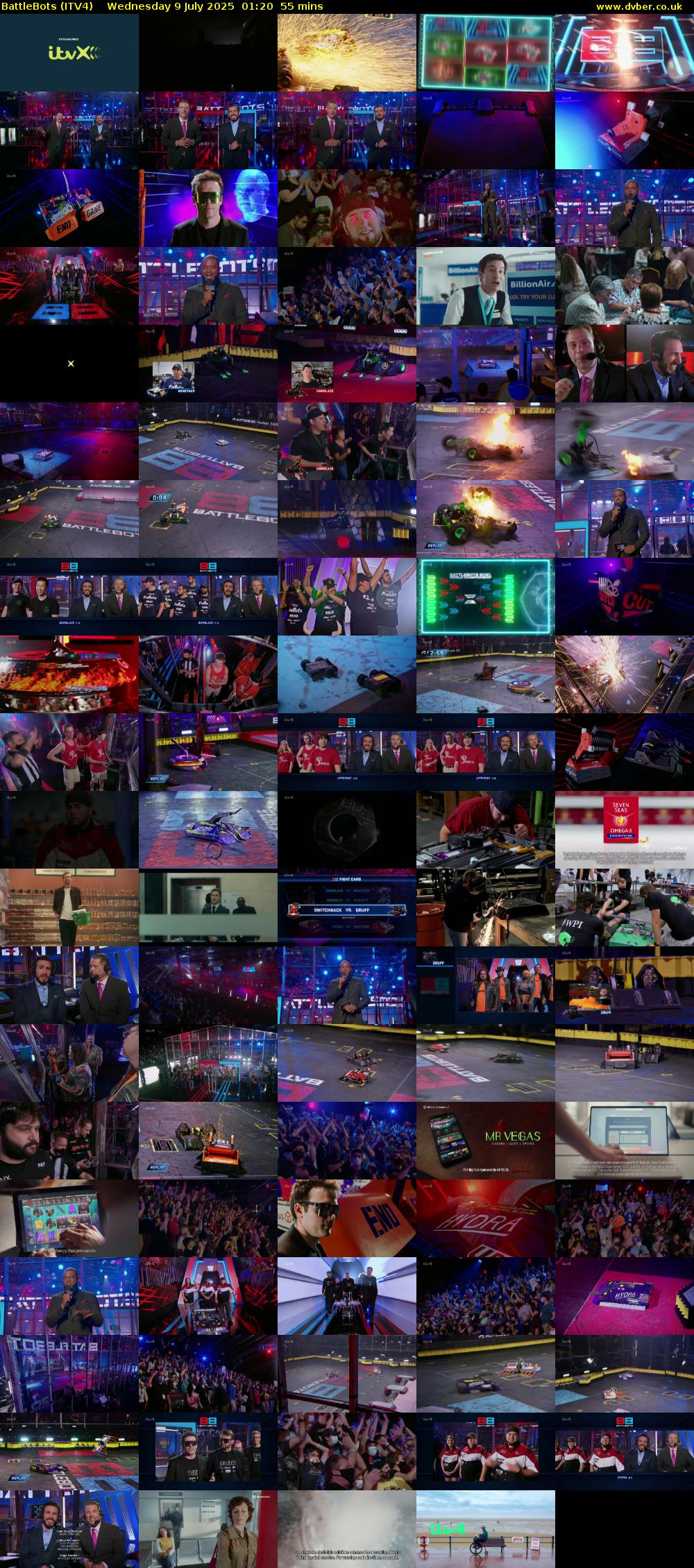 Battlebots (ITV4) Wednesday 9 July 2025 01:20 - 02:15