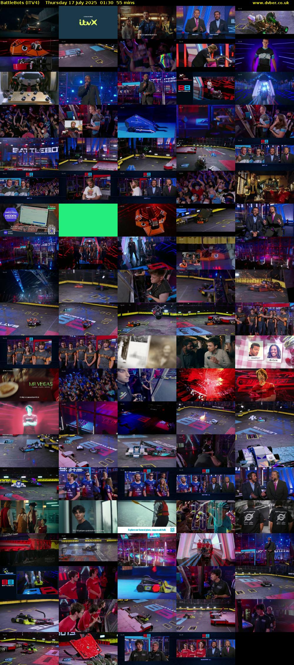 Battlebots (ITV4) Thursday 17 July 2025 01:30 - 02:25