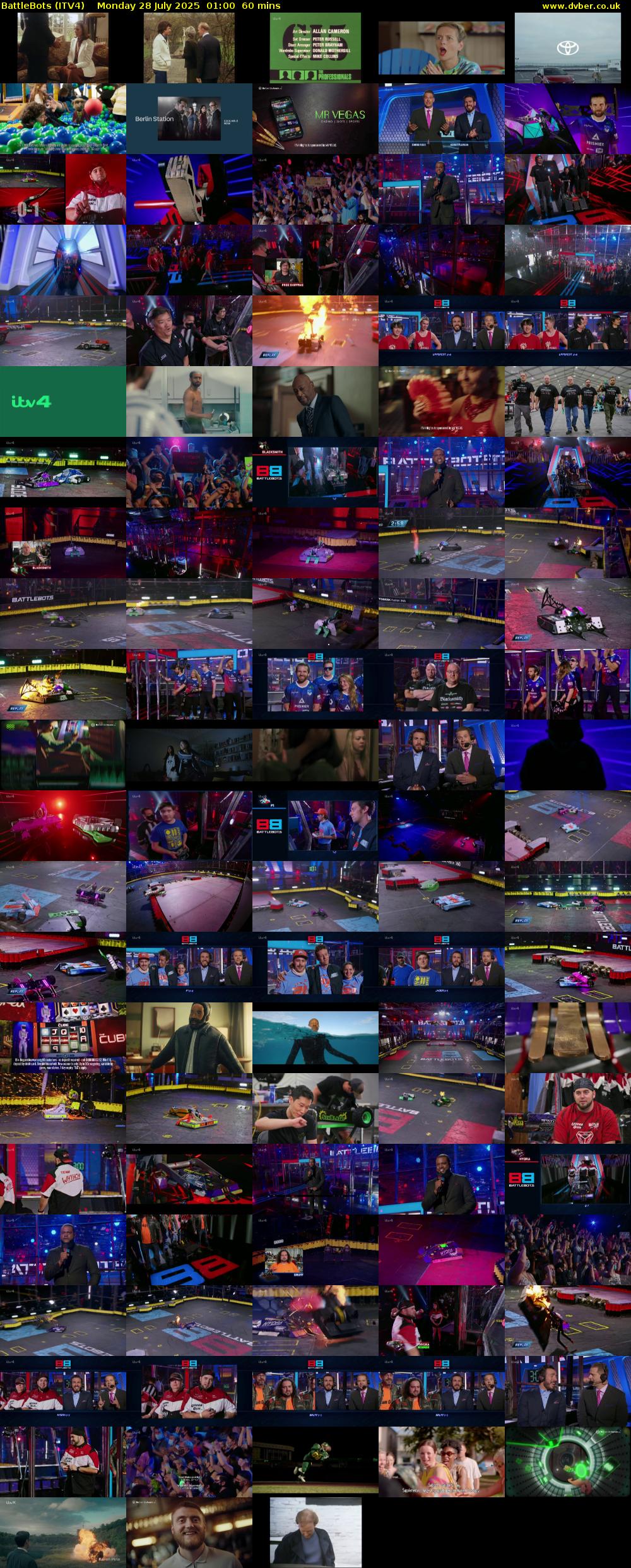 Battlebots (ITV4) Monday 28 July 2025 01:00 - 02:00