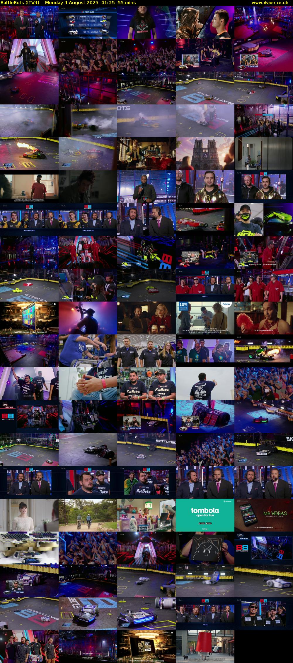 Battlebots (ITV4) Monday 4 August 2025 01:25 - 02:20