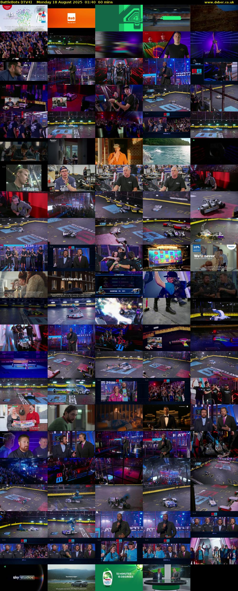 Battlebots (ITV4) Monday 18 August 2025 01:40 - 02:40