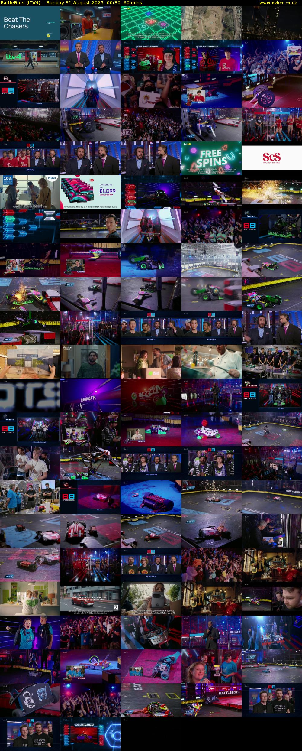 Battlebots (ITV4) Sunday 31 August 2025 00:30 - 01:30