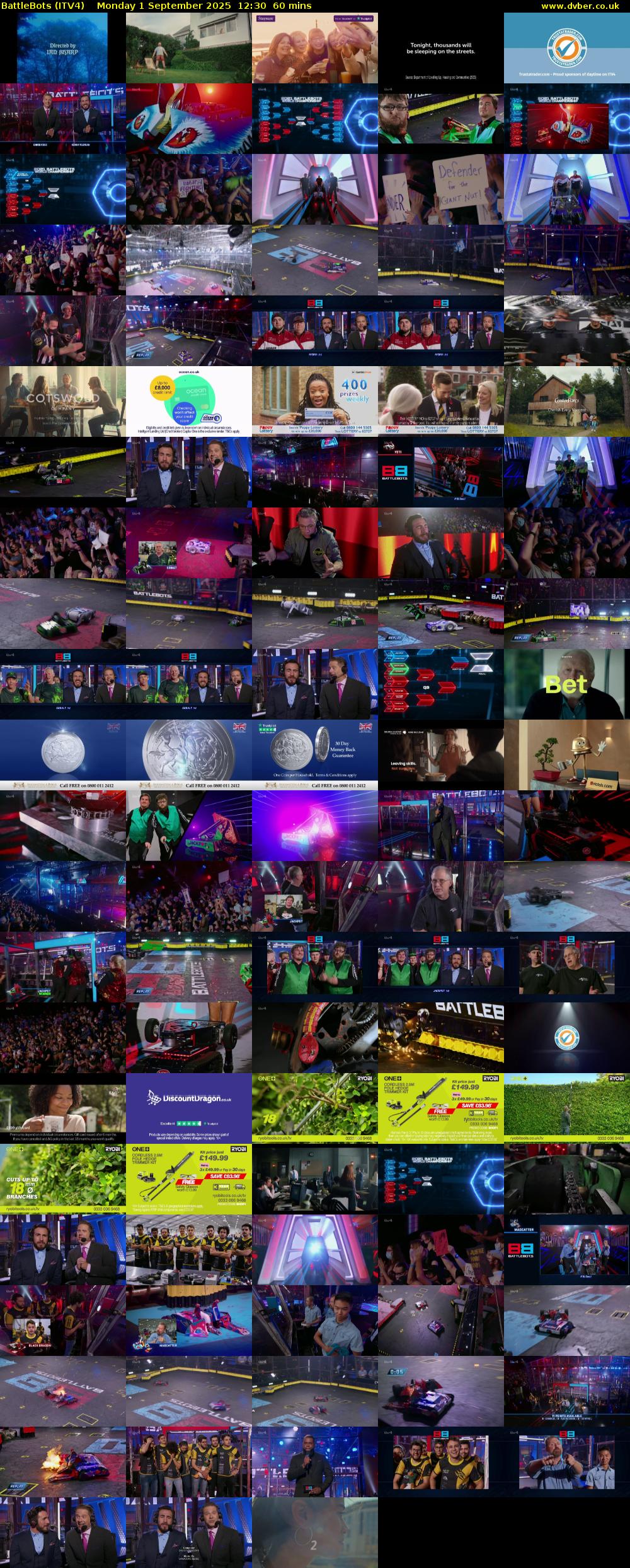 Battlebots (ITV4) Monday 1 September 2025 12:30 - 13:30
