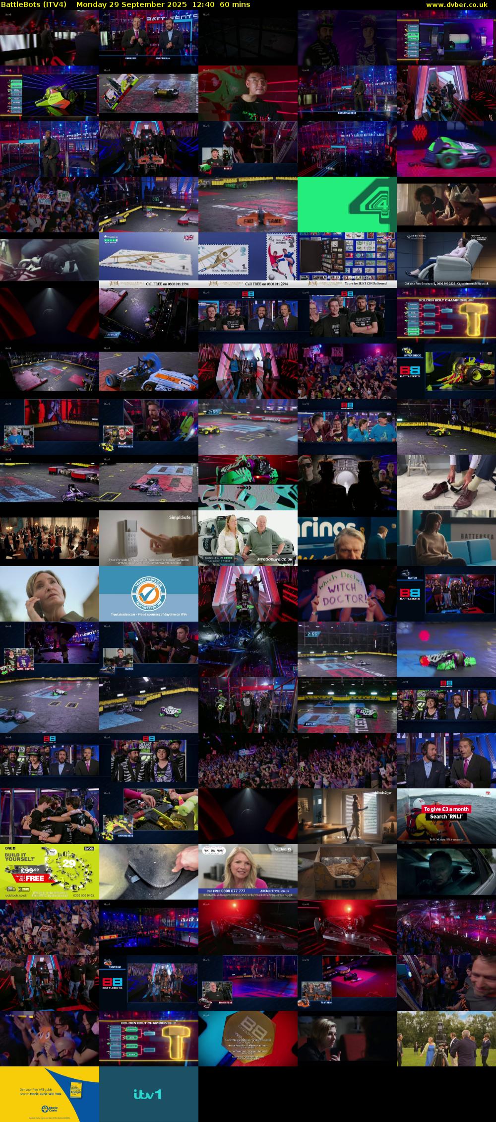 Battlebots (ITV4) Monday 29 September 2025 12:40 - 13:40