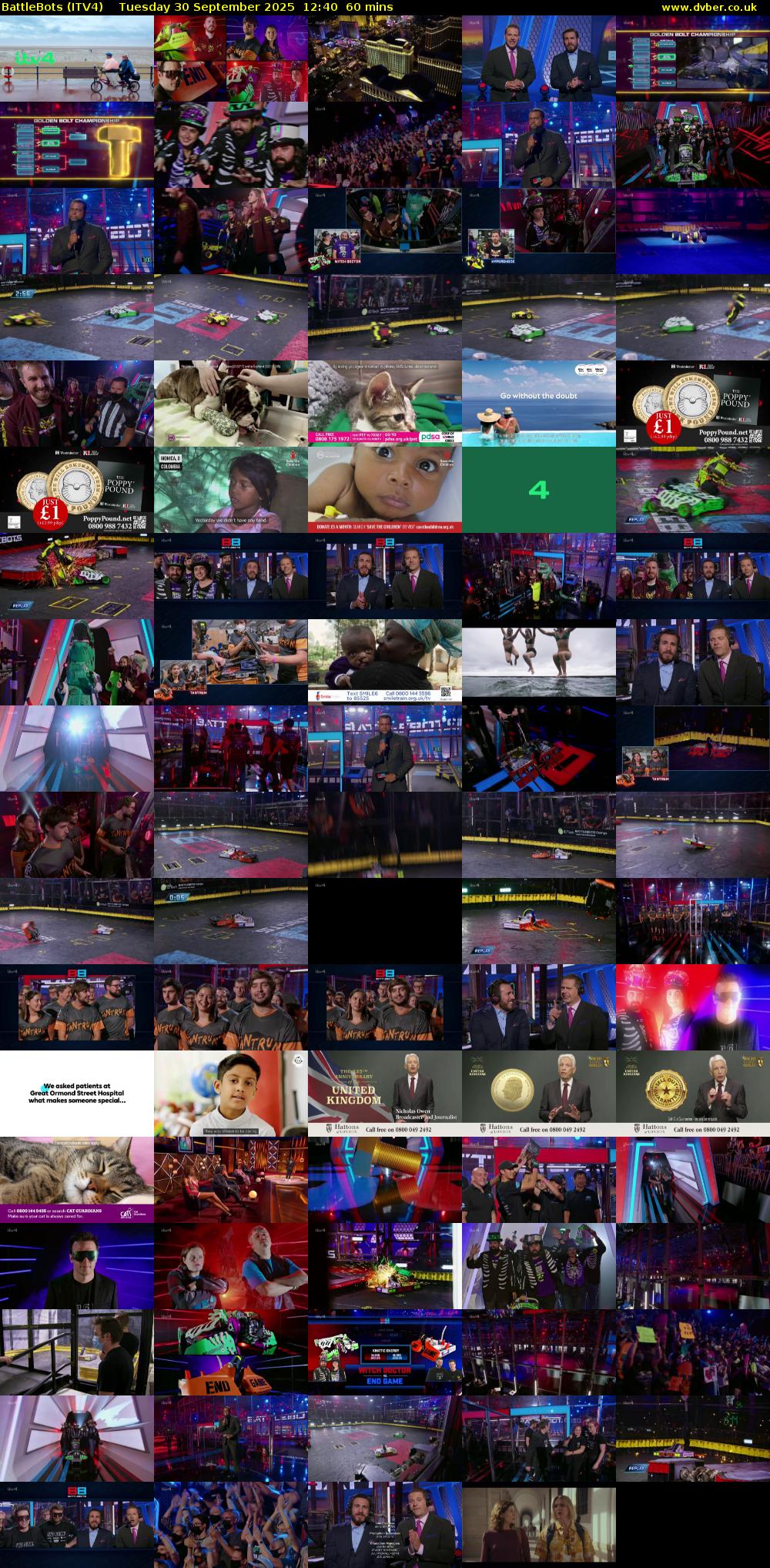 Battlebots (ITV4) Tuesday 30 September 2025 12:40 - 13:40