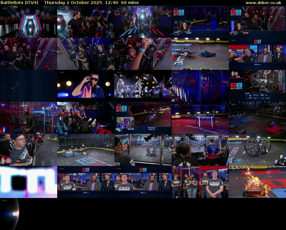 Battlebots (ITV4) Thursday 2 October 2025 12:40 - 13:40