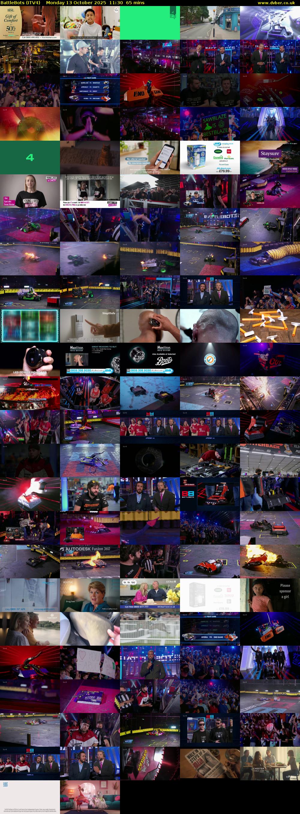 Battlebots (ITV4) Monday 13 October 2025 11:30 - 12:35