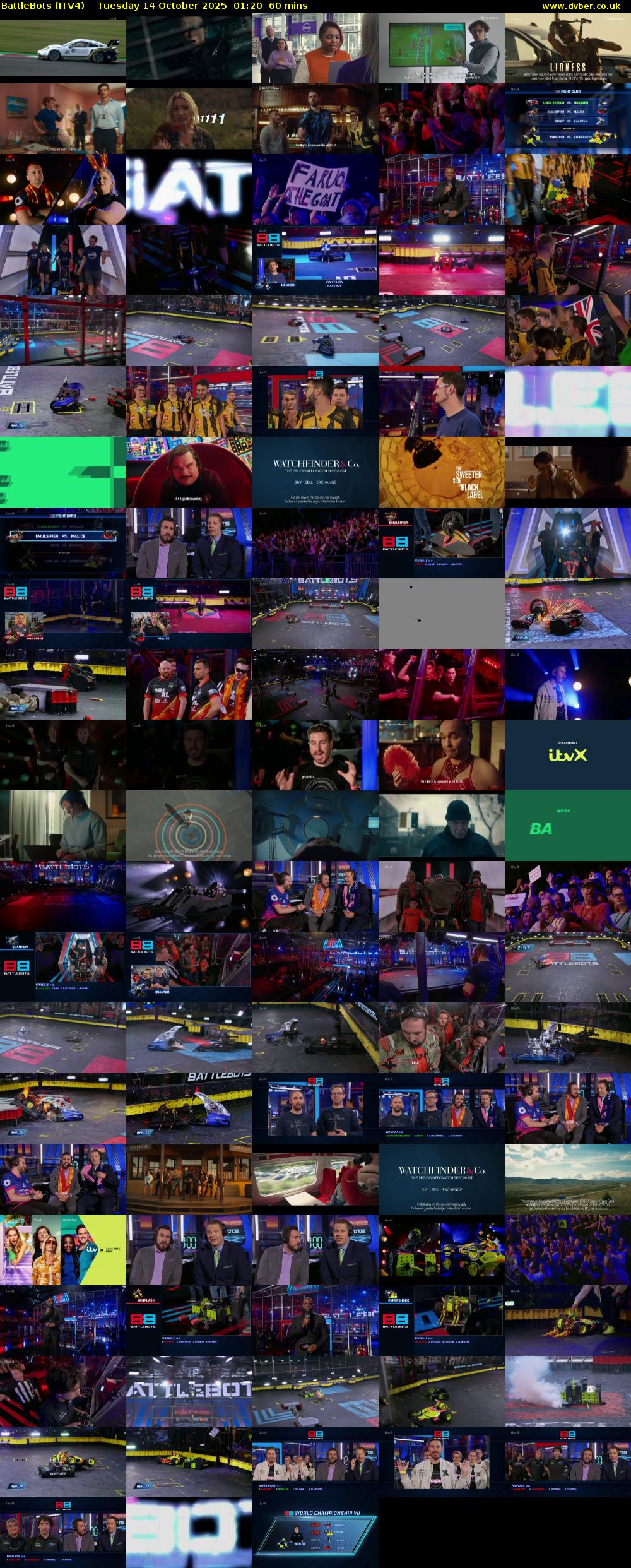 Battlebots (ITV4) Tuesday 14 October 2025 01:20 - 02:20