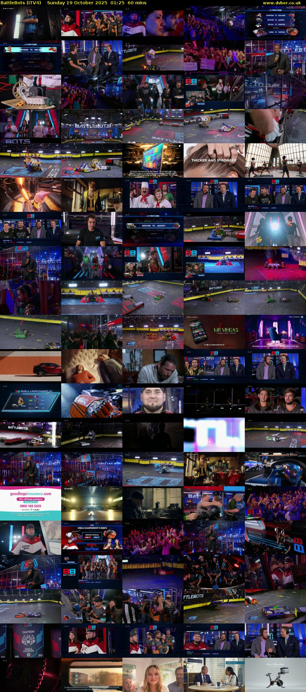 Battlebots (ITV4) Sunday 19 October 2025 01:25 - 02:25