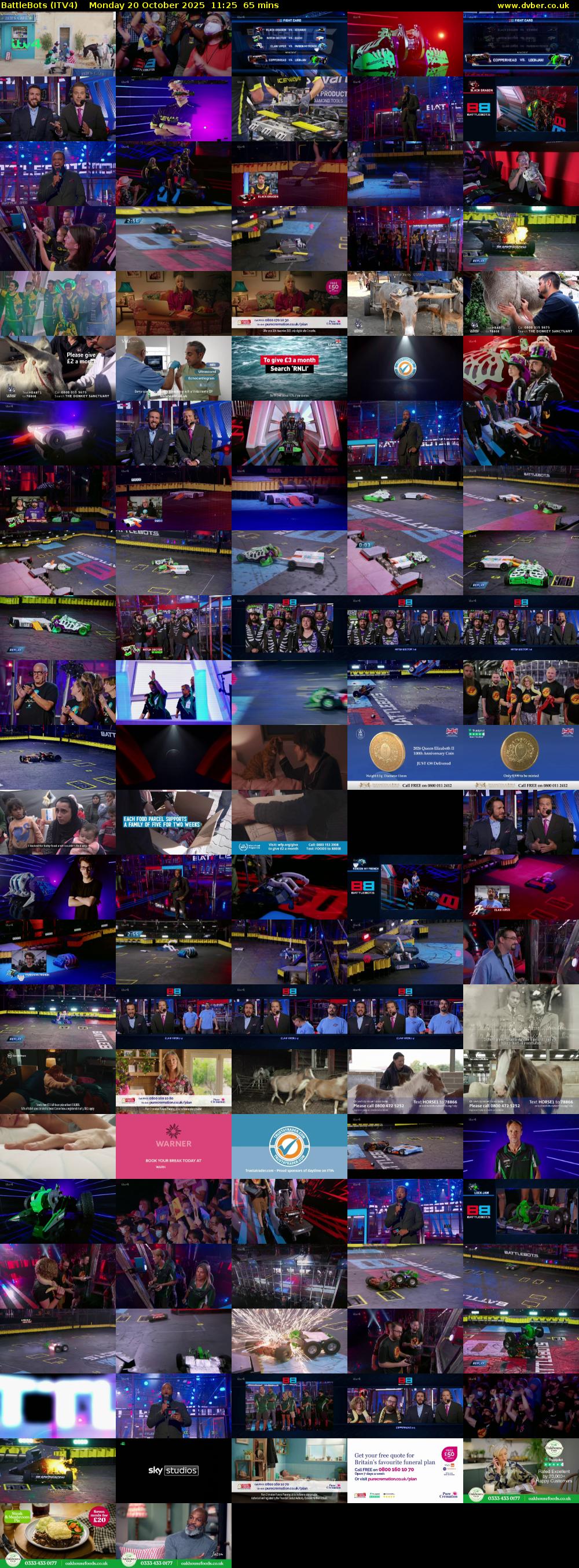 Battlebots (ITV4) Monday 20 October 2025 11:25 - 12:30