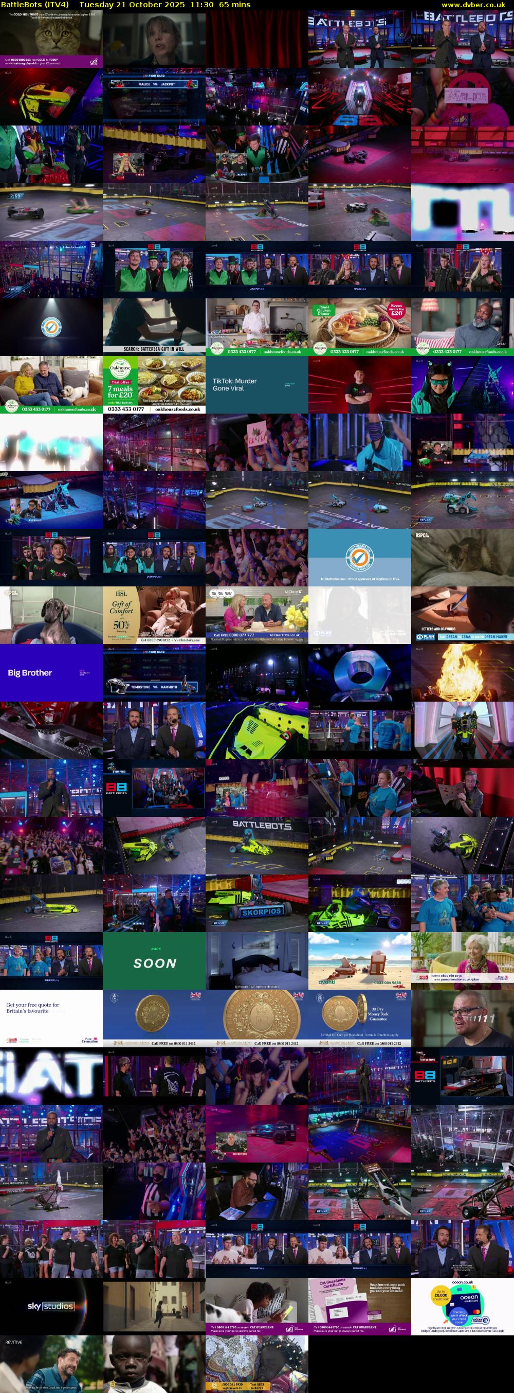Battlebots (ITV4) Tuesday 21 October 2025 11:30 - 12:35