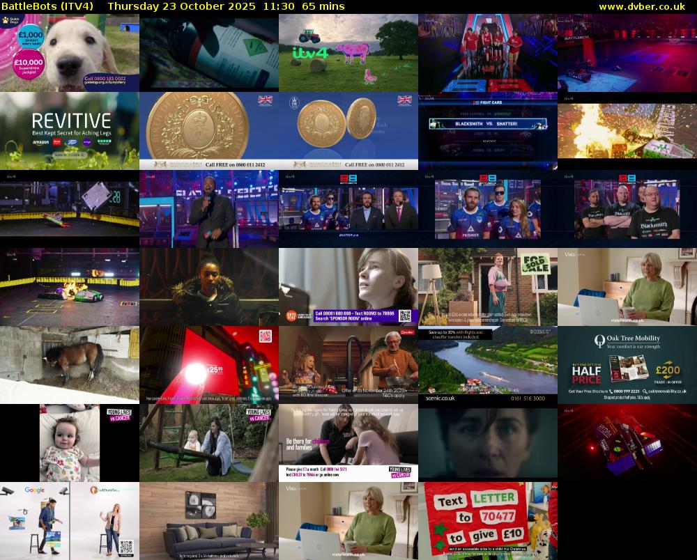 Battlebots (ITV4) Thursday 23 October 2025 11:30 - 12:35