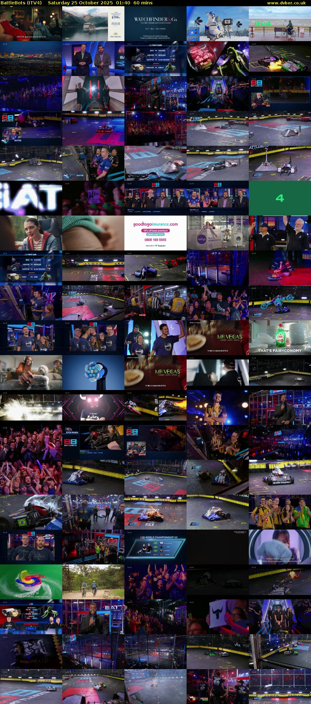Battlebots (ITV4) Saturday 25 October 2025 01:40 - 02:40