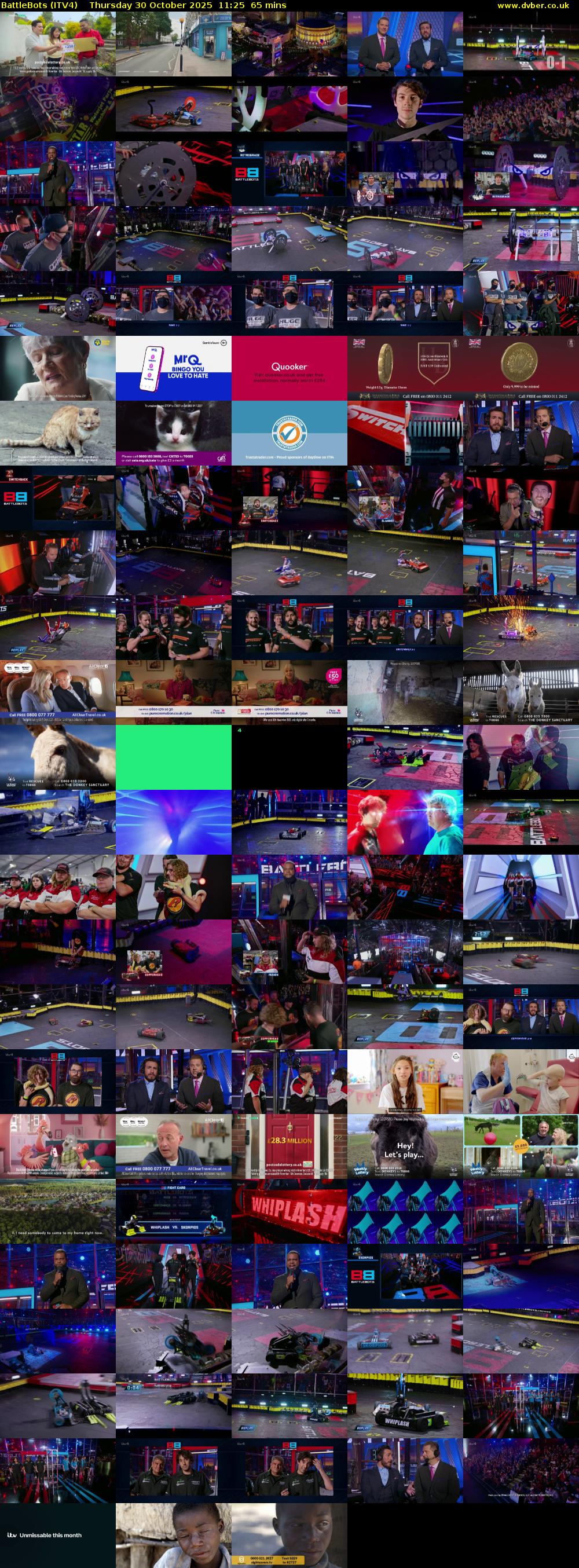 Battlebots (ITV4) Thursday 30 October 2025 11:25 - 12:30